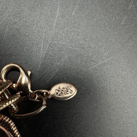 Joan Rivers Rose Gold Tone Long Station Necklace Faceted Acrylic Rhinestone 49" - Picture 12 of 12